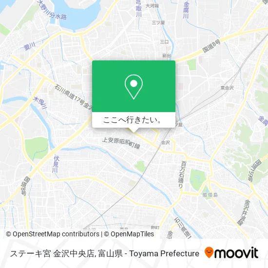 ステーキ宮 金沢中央店地図