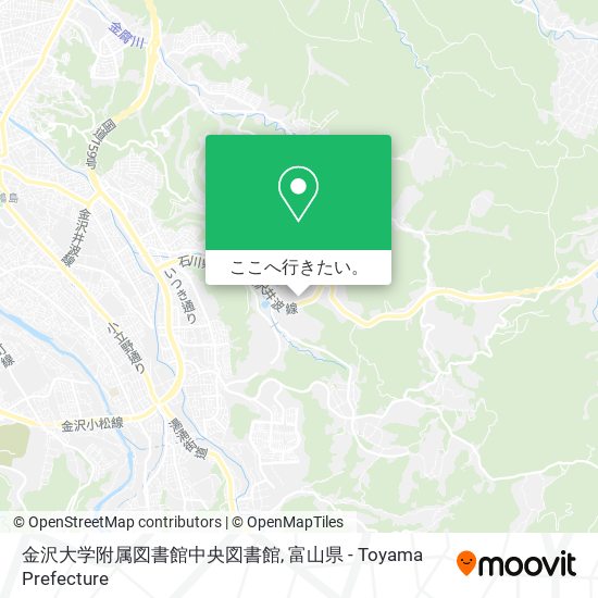 金沢大学附属図書館中央図書館地図