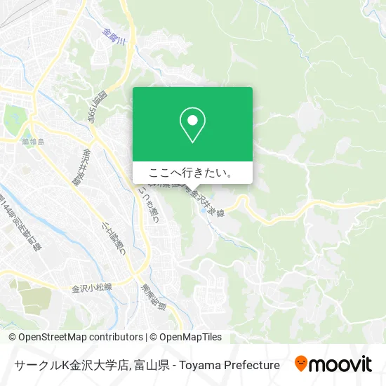 サークルK金沢大学店地図
