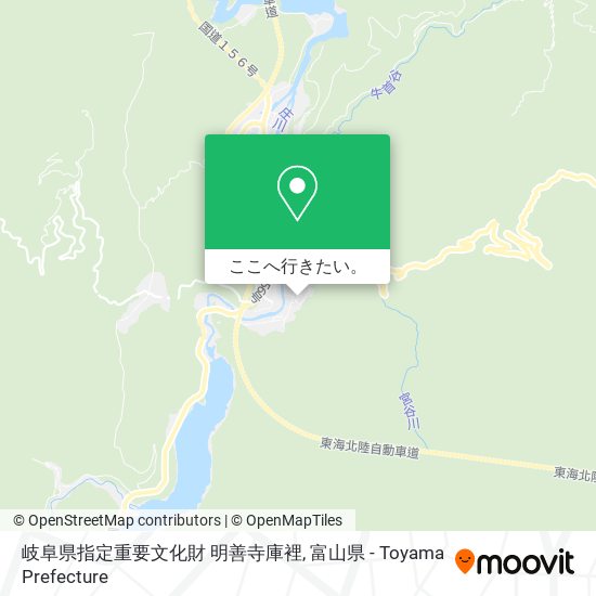 岐阜県指定重要文化財 明善寺庫裡地図