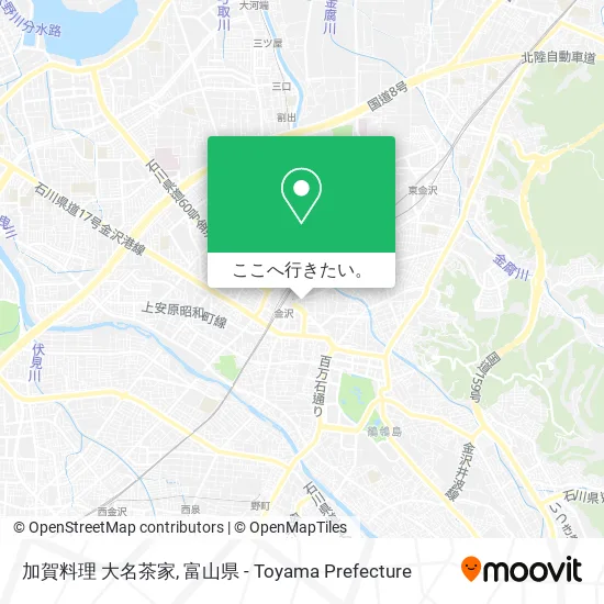 加賀料理 大名茶家地図