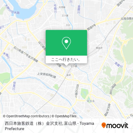 西日本旅客鉄道（株）金沢支社地図