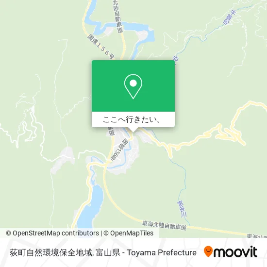 荻町自然環境保全地域地図