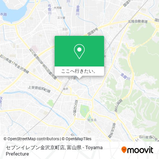 セブンイレブン金沢京町店地図