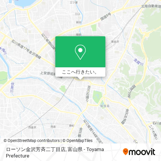 ローソン金沢芳斉二丁目店地図