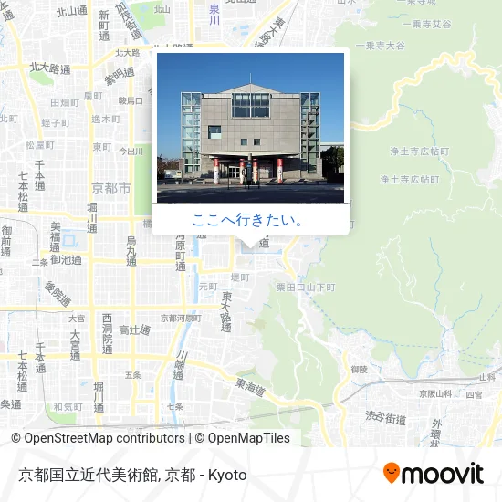 京都国立近代美術館地図