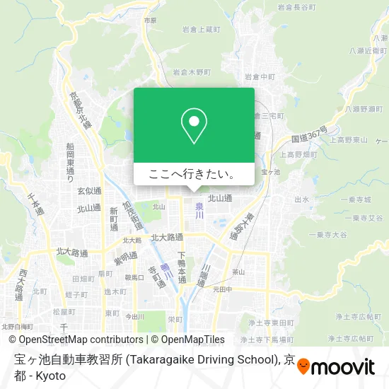 宝ヶ池自動車教習所 (Takaragaike Driving School)地図