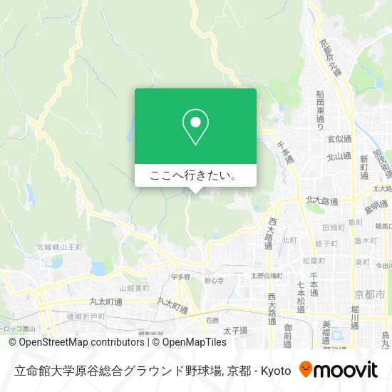 立命館大学原谷総合グラウンド野球場地図