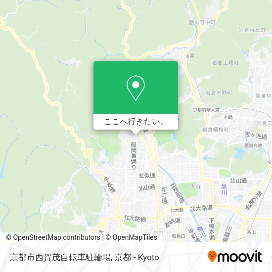 京都市西賀茂自転車駐輪場地図