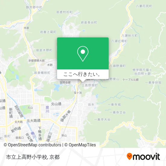 市立上高野小学校地図