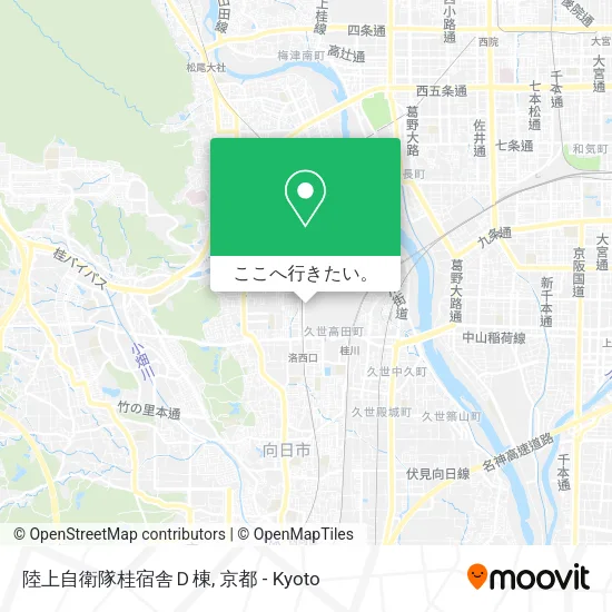 陸上自衛隊桂宿舎Ｄ棟地図