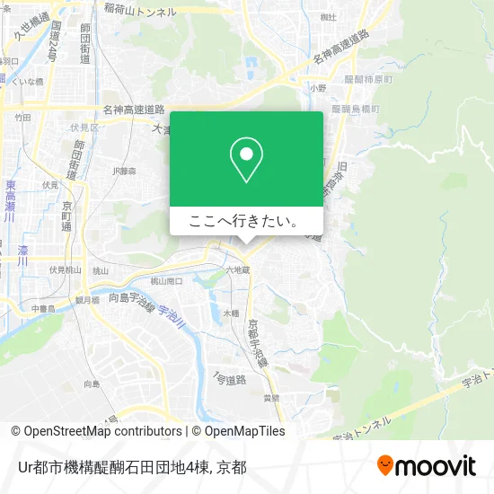 Ur都市機構醍醐石田団地4棟地図