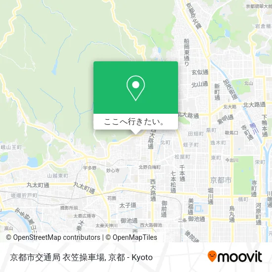 京都市交通局 衣笠操車場地図