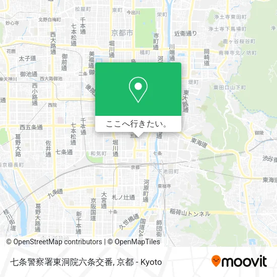 七条警察署東洞院六条交番地図