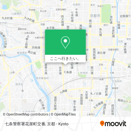 七条警察署花屋町交番地図