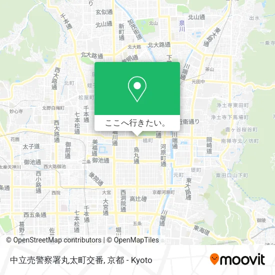 中立売警察署丸太町交番地図