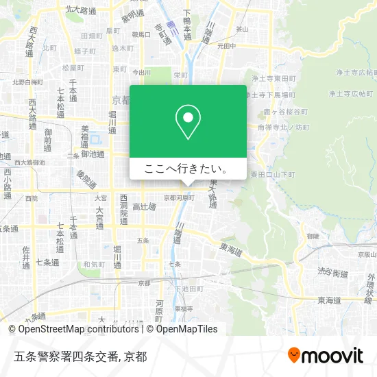 五条警察署四条交番地図