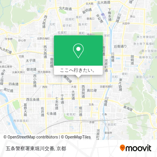 五条警察署東堀川交番地図