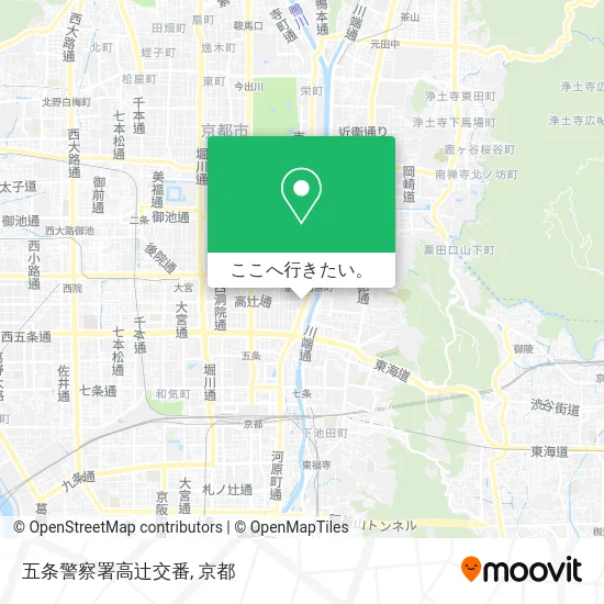 五条警察署高辻交番地図