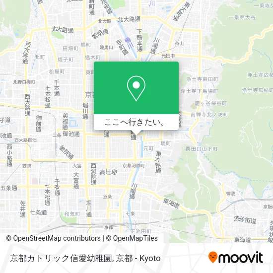 京都カトリック信愛幼稚園地図