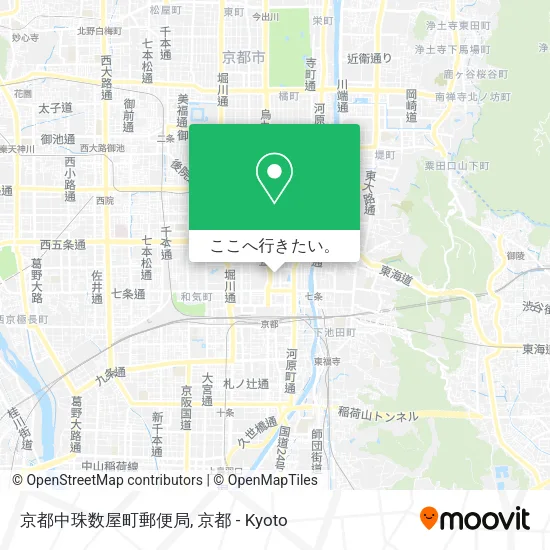 京都中珠数屋町郵便局地図