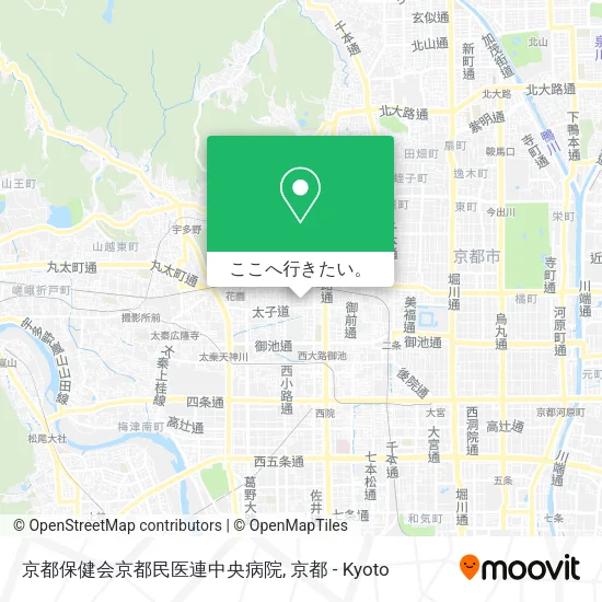 京都保健会京都民医連中央病院地図