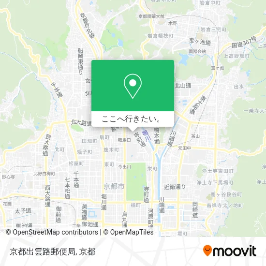 京都出雲路郵便局地図