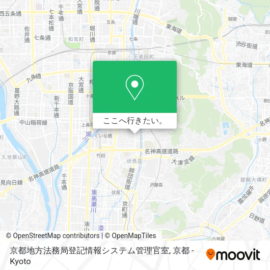 京都地方法務局登記情報システム管理官室地図