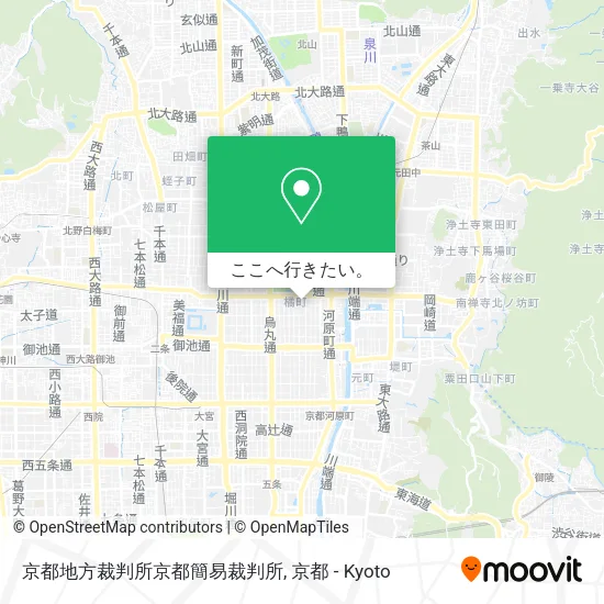 京都地方裁判所京都簡易裁判所地図
