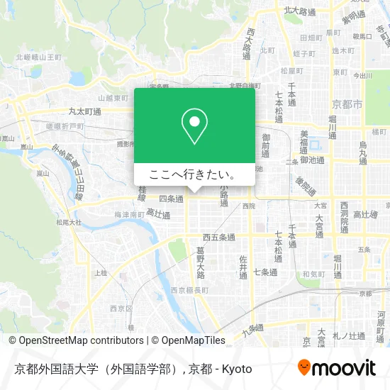 京都外国語大学（外国語学部）地図