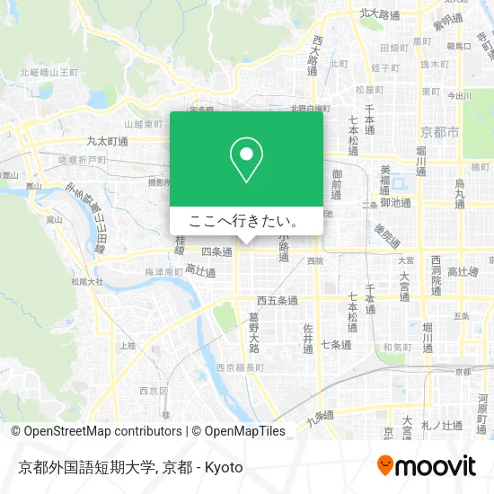京都外国語短期大学地図