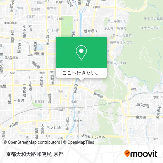 京都大和大路郵便局地図