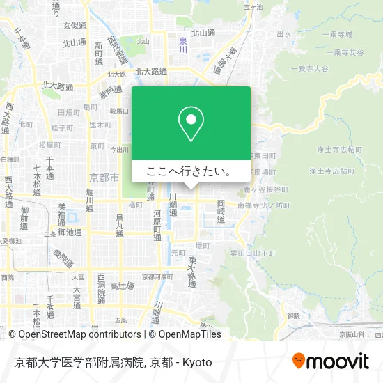 京都大学医学部附属病院地図