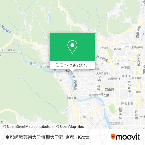京都嵯峨芸術大学短期大学部地図