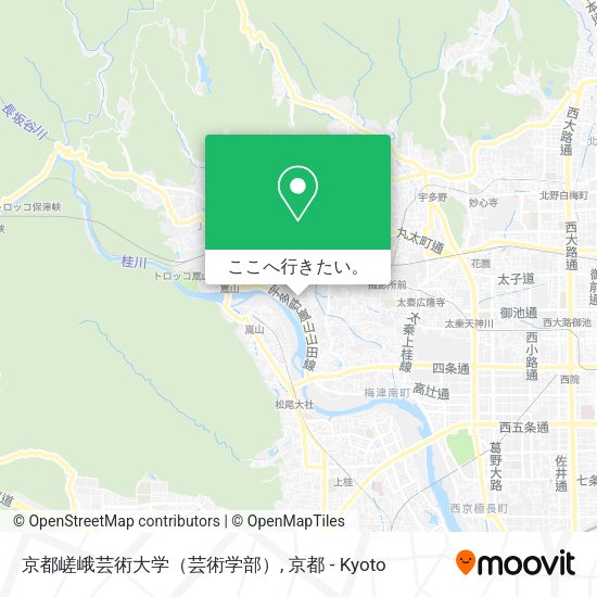 京都嵯峨芸術大学（芸術学部）地図