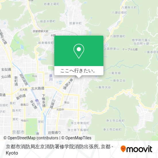 京都市消防局左京消防署修学院消防出張所地図