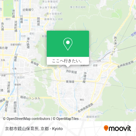 京都市鏡山保育所地図