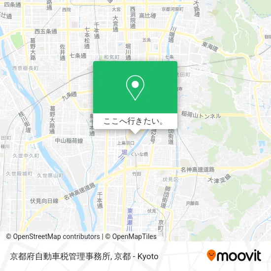 京都府自動車税管理事務所地図