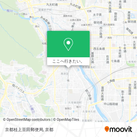 京都桂上豆田郵便局地図