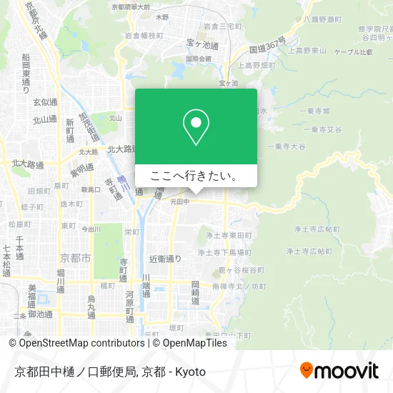 京都田中樋ノ口郵便局地図