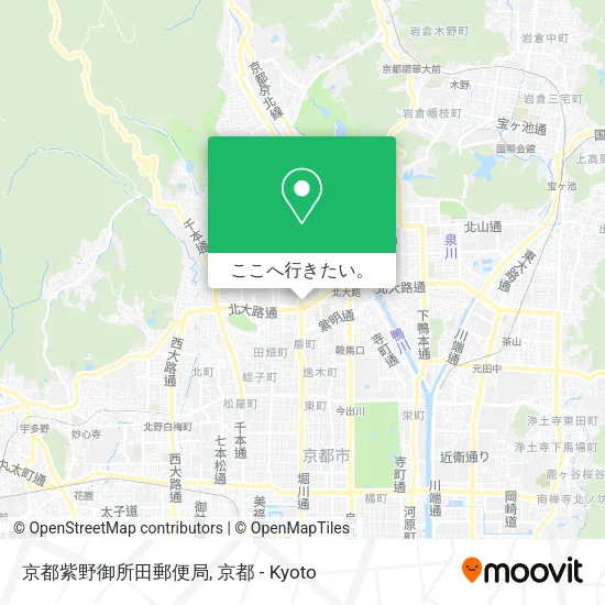 京都紫野御所田郵便局地図
