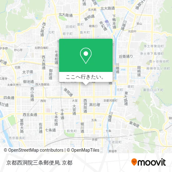 京都西洞院三条郵便局地図