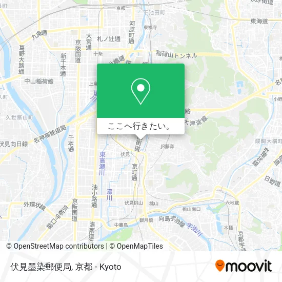 伏見墨染郵便局地図