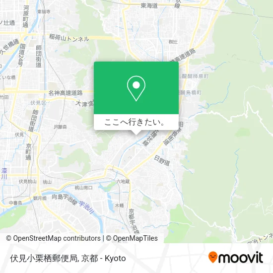 伏見小栗栖郵便局地図