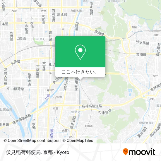 伏見稲荷郵便局地図