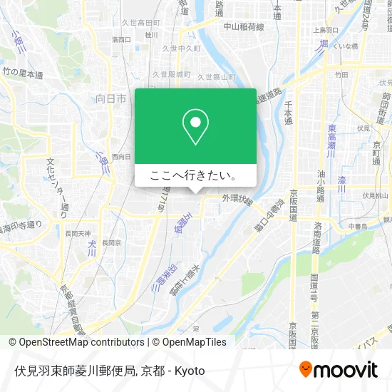 伏見羽束師菱川郵便局地図