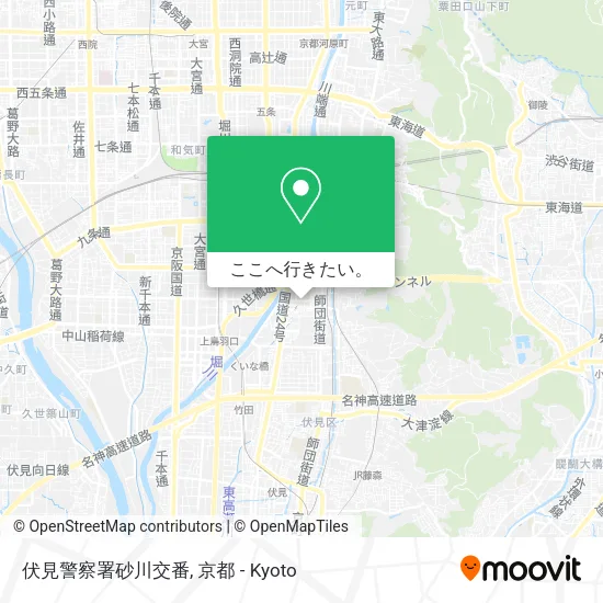 伏見警察署砂川交番地図