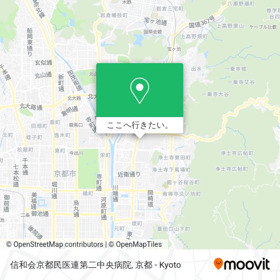 信和会京都民医連第二中央病院地図