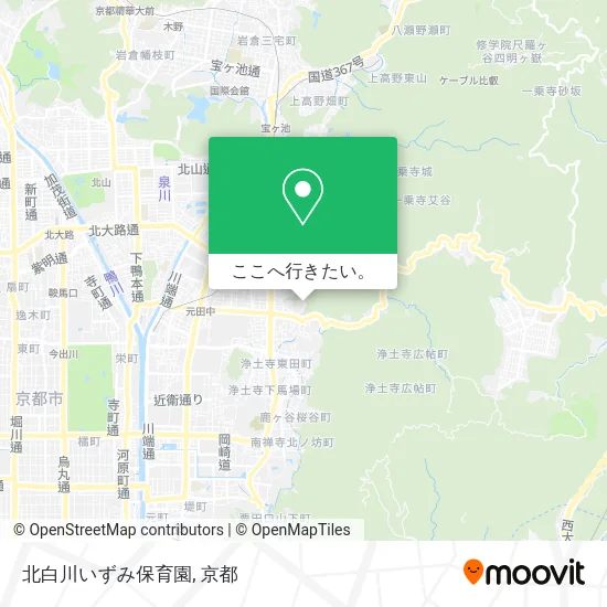 北白川いずみ保育園地図