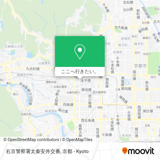 右京警察署太秦安井交番地図